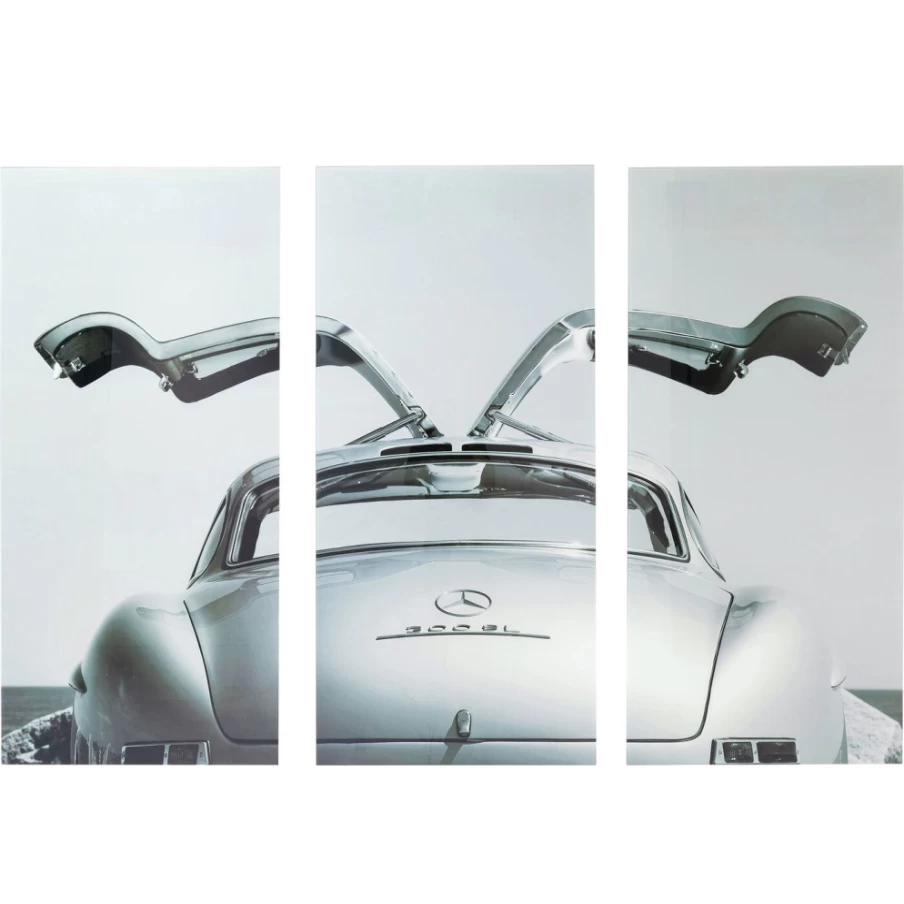 "KARE Design Vintage Car Triptych Art Print 240x160cm - Large Wall Decor Picture"