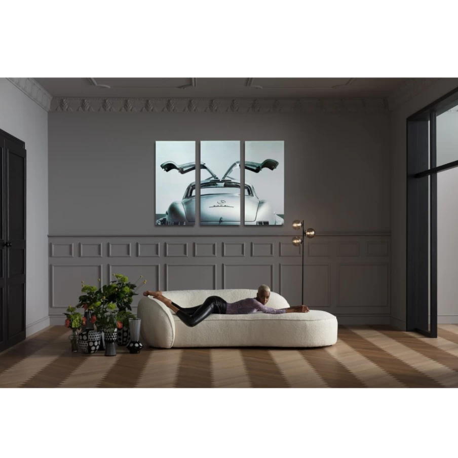 "KARE Design Vintage Car Triptych Art Print 240x160cm - Large Wall Decor Picture"