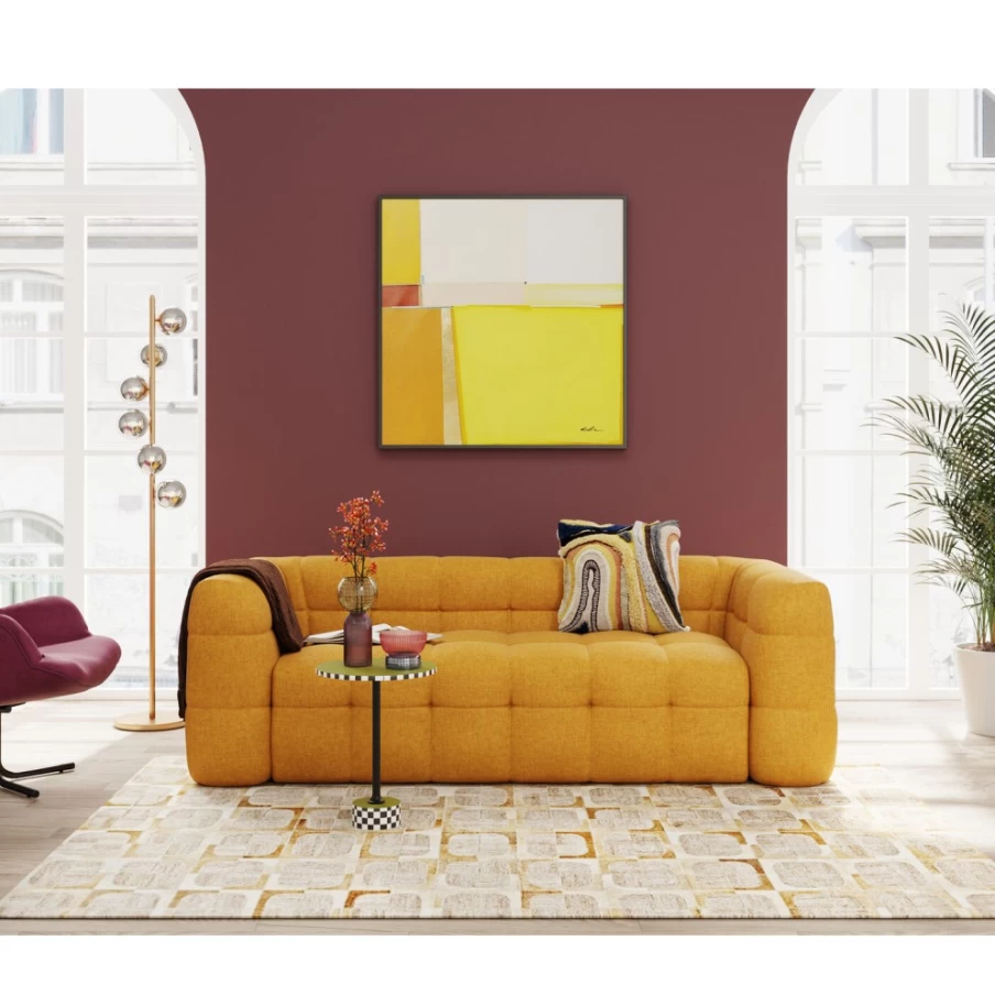 KARE Design Modern Circular Carpet Mirror 170x240 cm - Stylish Floor Mirror with Carpet Edge for Home Decor