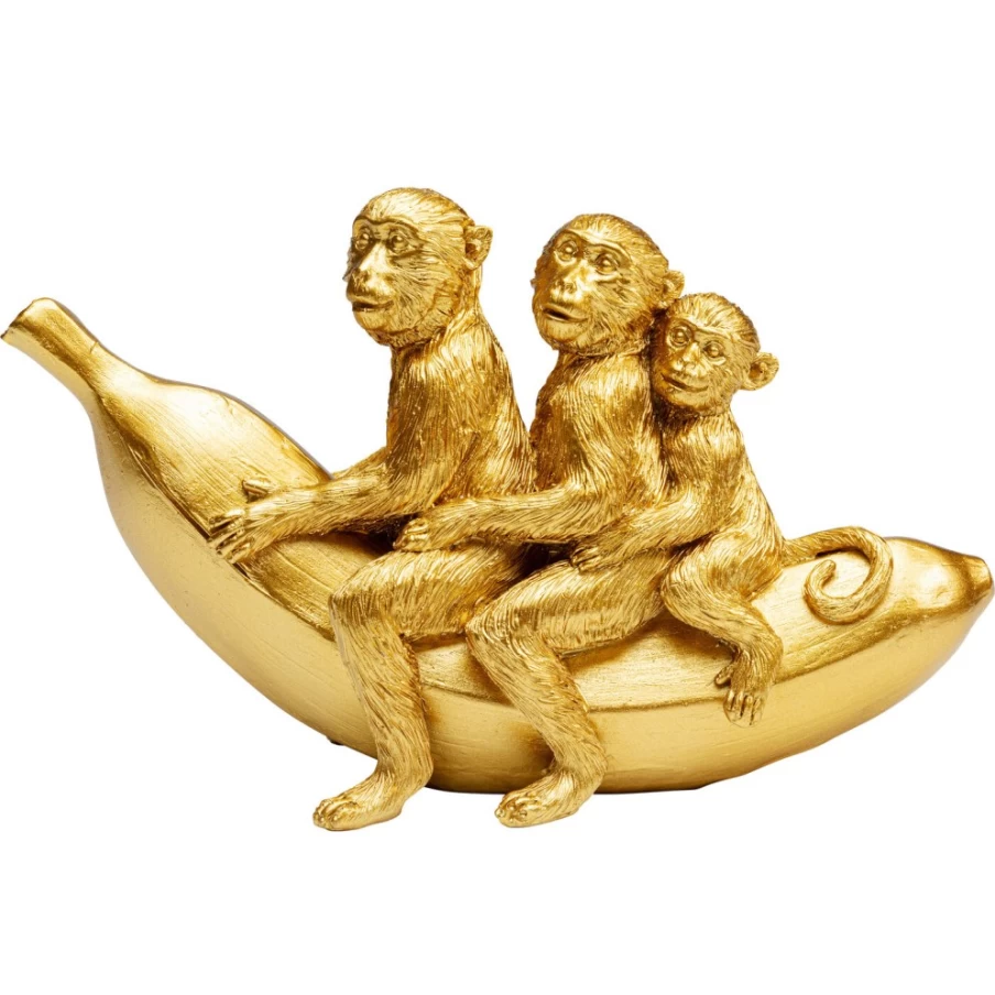 KARE Design Modern Banana Ride Sculpture 12cm Decorative Figurine for Home Decor