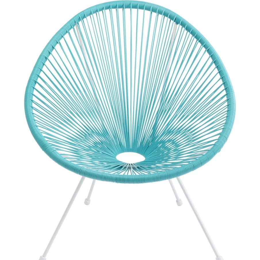 "KARE Design Acapulco Armchair in Turquoise – Modern Lounge Chair"
