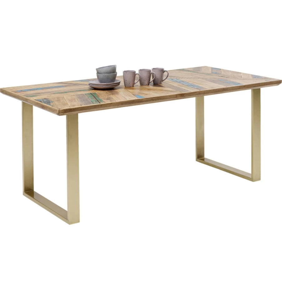 "KARE Design Abstract Brass Coffee Table 180X90cm Modern Luxury Living Room Furniture"