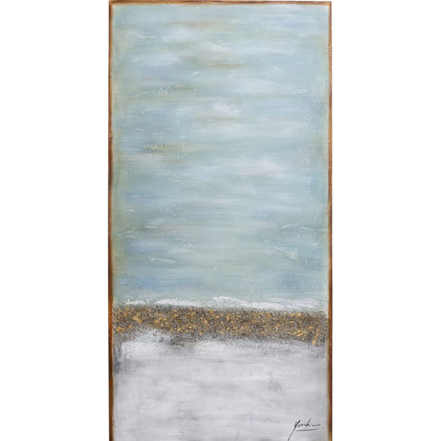 "KARE Design Modern Abstract Acrylic Painting - Horizon Theme 100x200cm Wall Art"