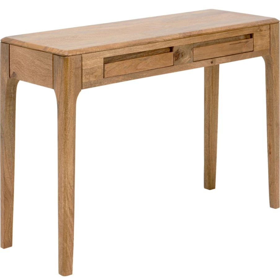 KARE Design Brooklyn Nature Laptop Desk - 110X40Cm Modern Wooden Computer Table for Home Office