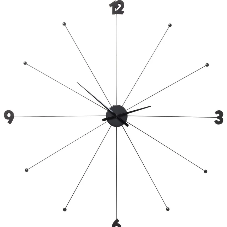 "KARE Design Modern Wall Clock - Unique Umbrella-Shaped Black Decorative Clock for Home & Office"