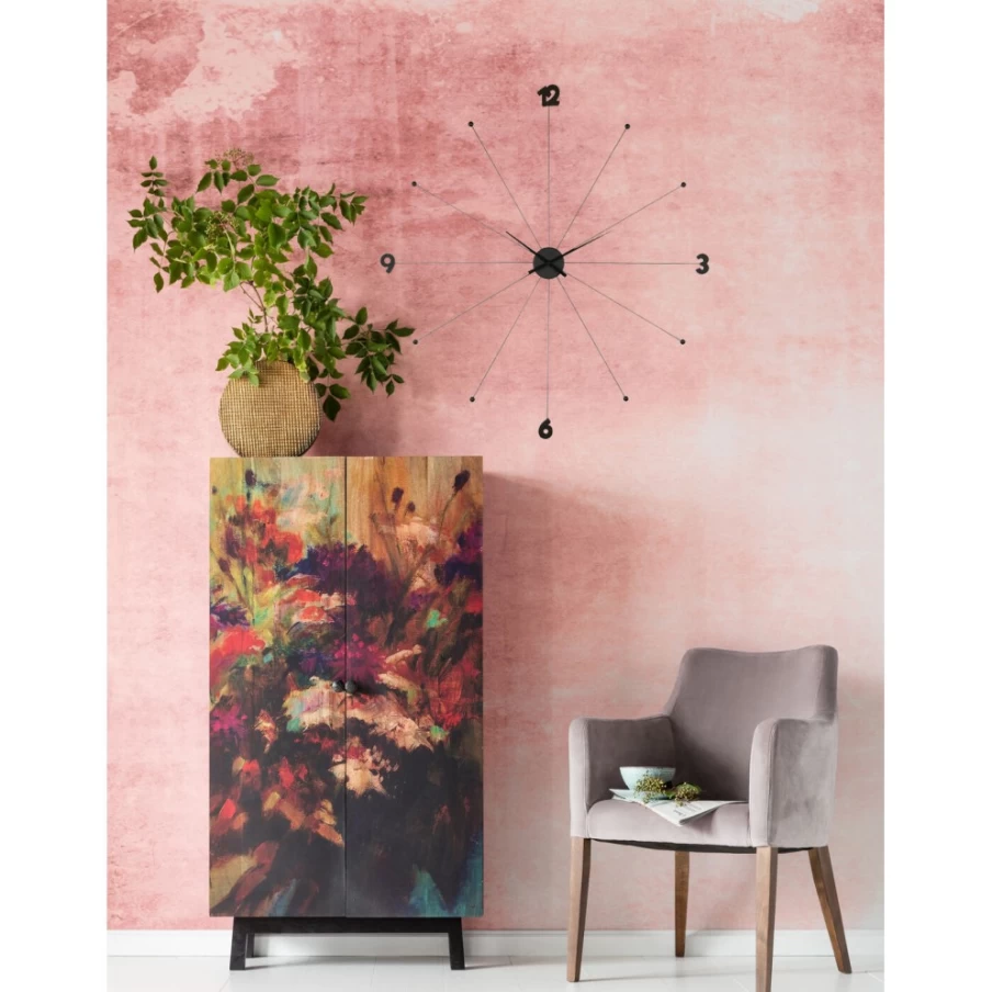 "KARE Design Modern Wall Clock - Unique Umbrella-Shaped Black Decorative Clock for Home & Office"
