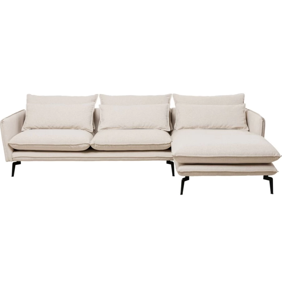 KARE Design Monza Right-Hand Corner Sofa in Cream, 296cm, Modern Luxury Sectional