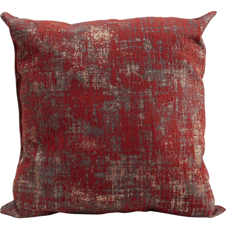 KARE Design Red Glossy Cushion Cover 40x40 cm - Soft Shine Square Pillow Case for Home Decor