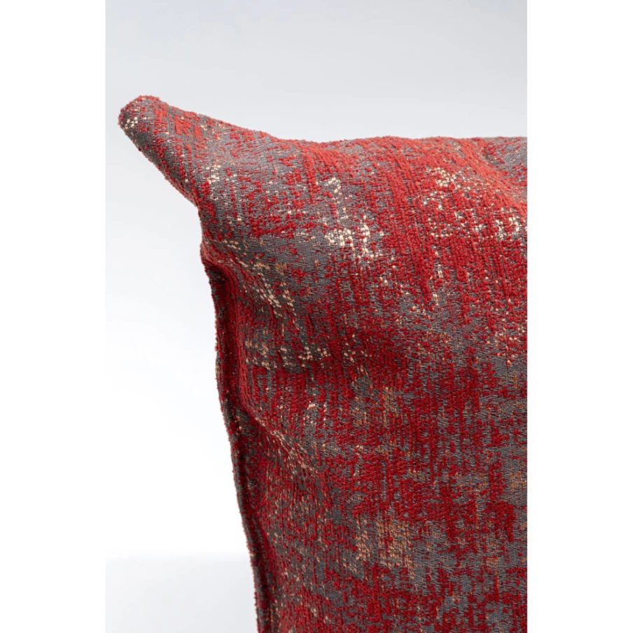 KARE Design Red Glossy Cushion Cover 40x40 cm - Soft Shine Square Pillow Case for Home Decor