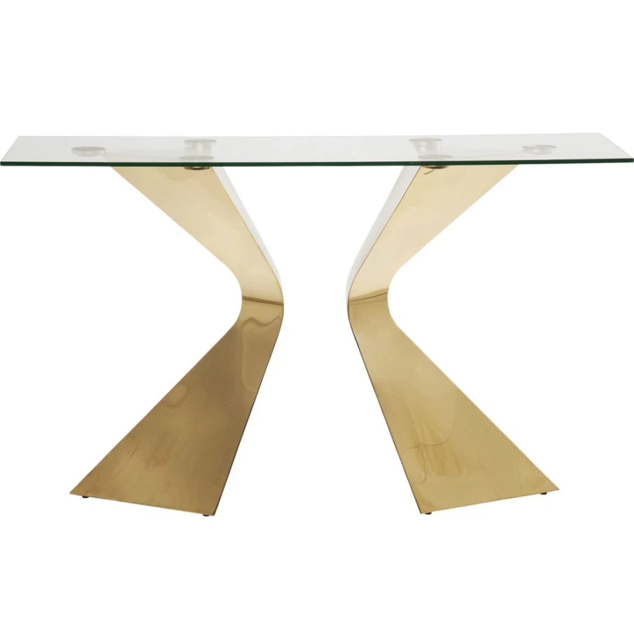 "KARE Design Gloria Gold Console Table - Modern Luxury Hallway Entryway Furniture"