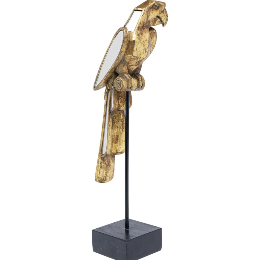 KARE Design Modern Mirrored Parrot Decorative Object - 53cm Wall Art Sculpture
