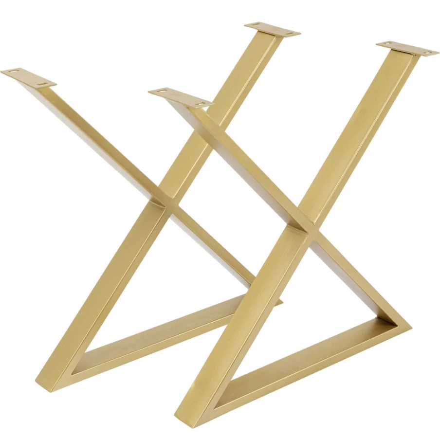 KARE Design Brass Base Tavola Cross Set of 2 - Modern Table Legs