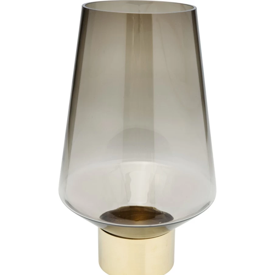 KARE Design Noble Brown Ceramic Vase - 40cm Modern Decorative Ring Pattern Home Decor