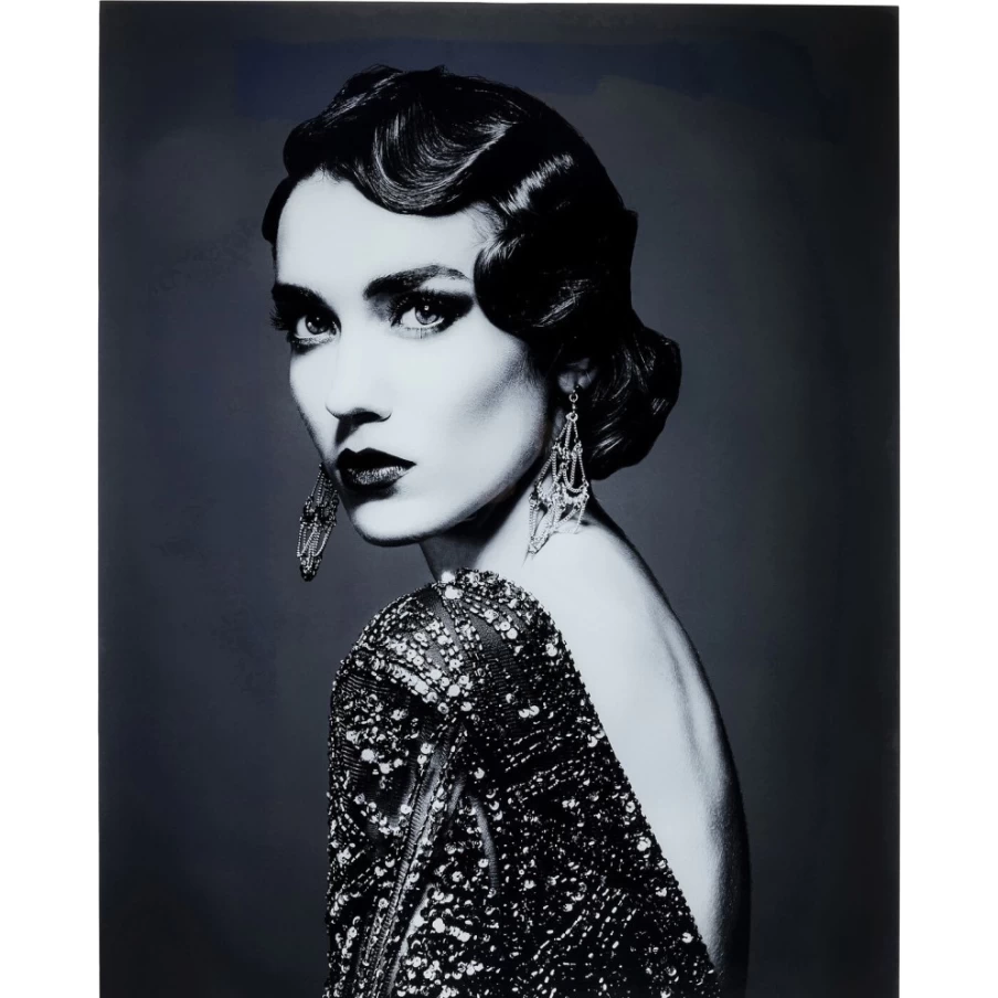 "KARE Design Modern Picture Glass Beauty Lady Wall Art 120x150cm"