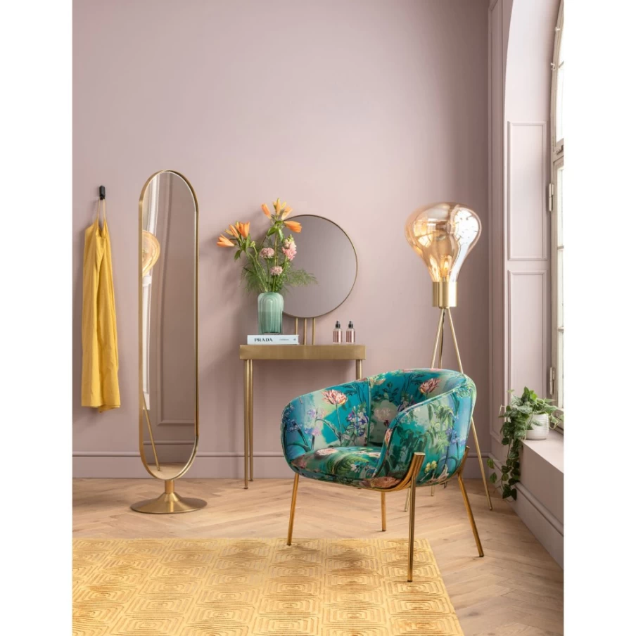 KARE Design Modern Curved Floor Mirror 40x170 cm - Elegant Full-Length Dressing Mirror for Home Decor