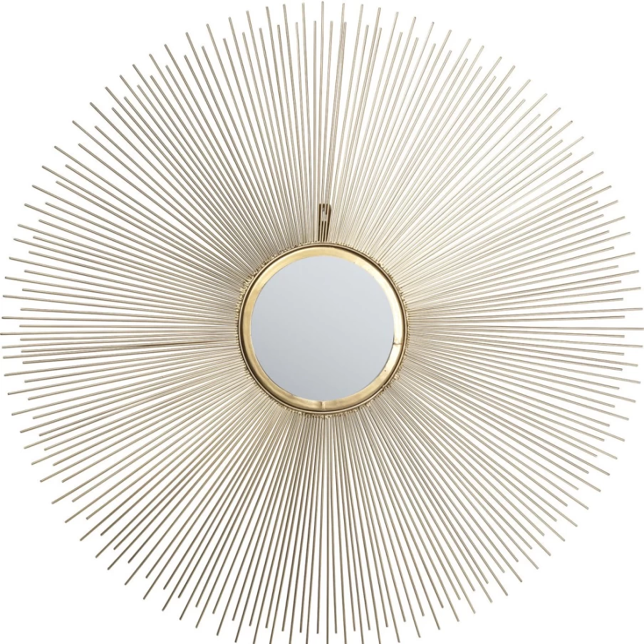 KARE Design Modern Round Wall Mirror Sunbeam O90Cm - Stylish Decorative Mirror for Home Decor