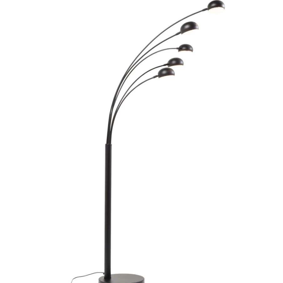 KARE Design Modern Five-Finger Floor Lamp in Matte Black - Adjustable Standing Light for Living Room