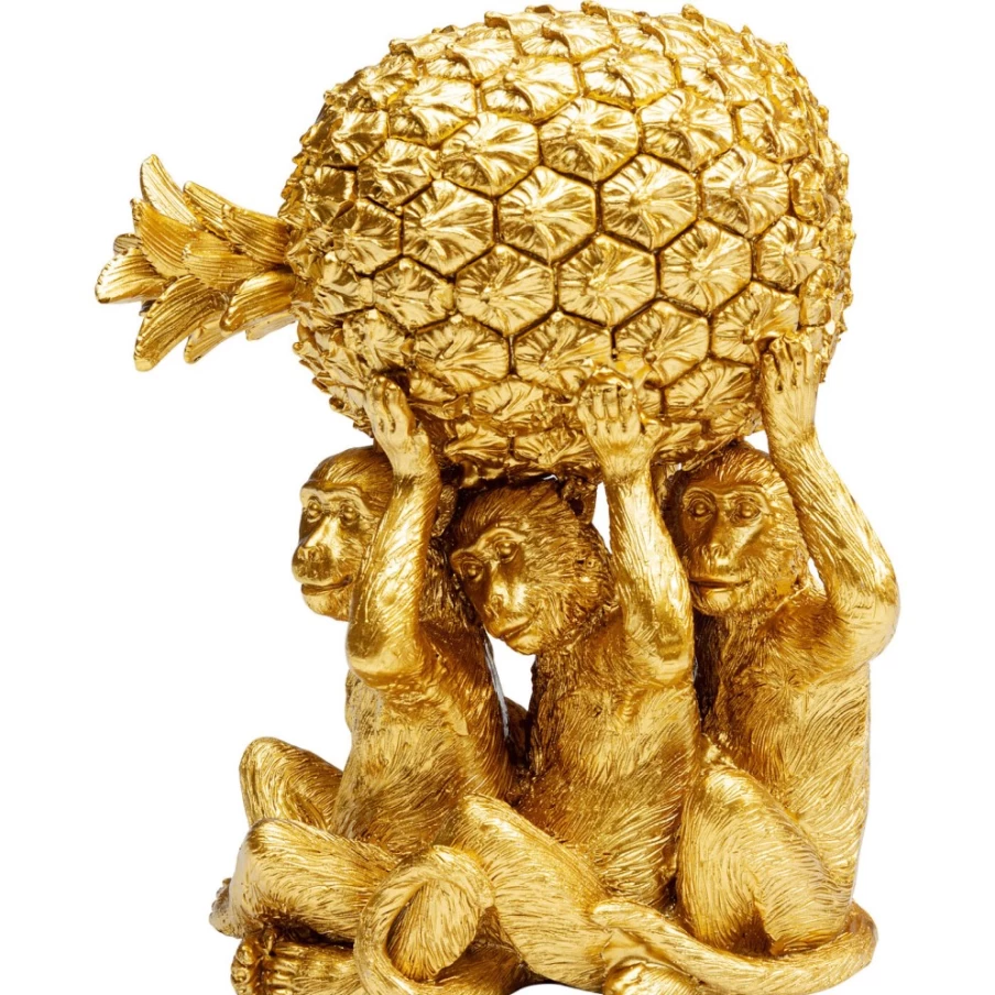 KARE Design Modern Pineapple Sculpture 16cm Gold Treasure Decorative Figurine for Home Decor
