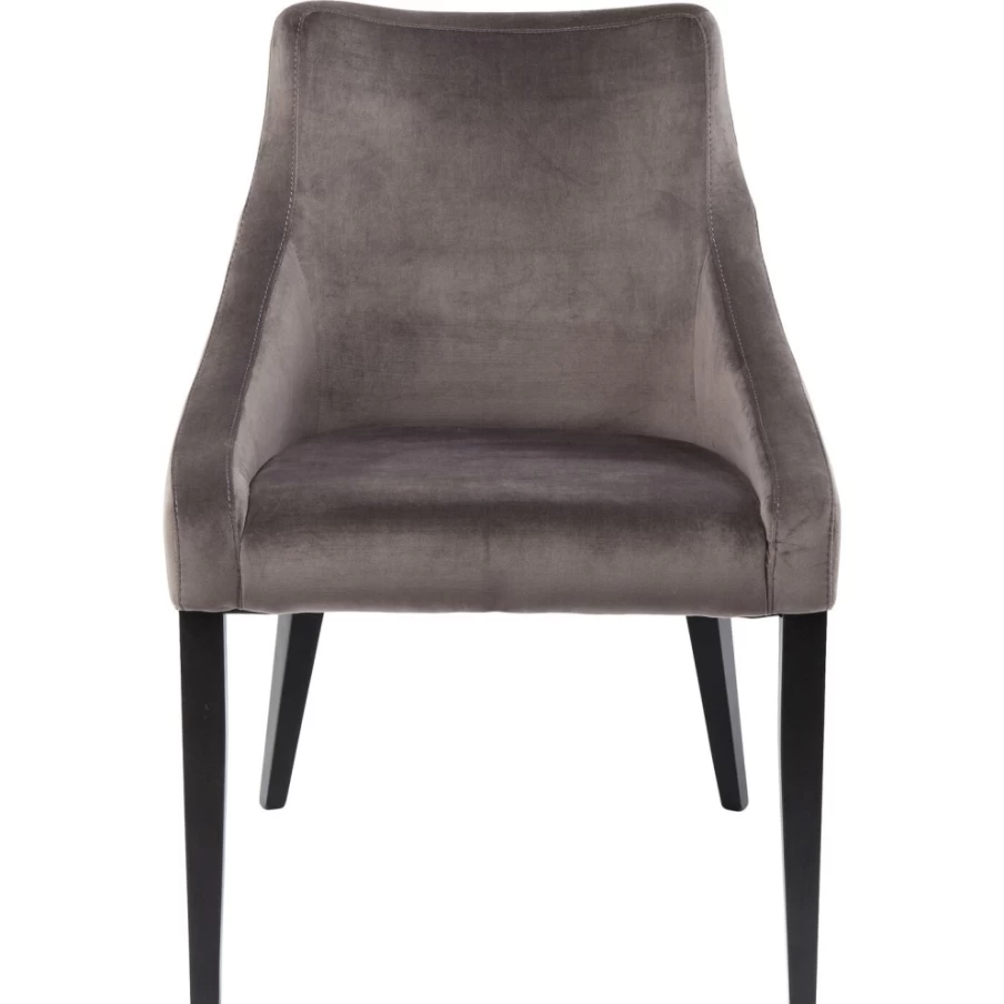 "KARE Design Velvet Grey Modern Black Chair – Stylish Comfort for Your Home"