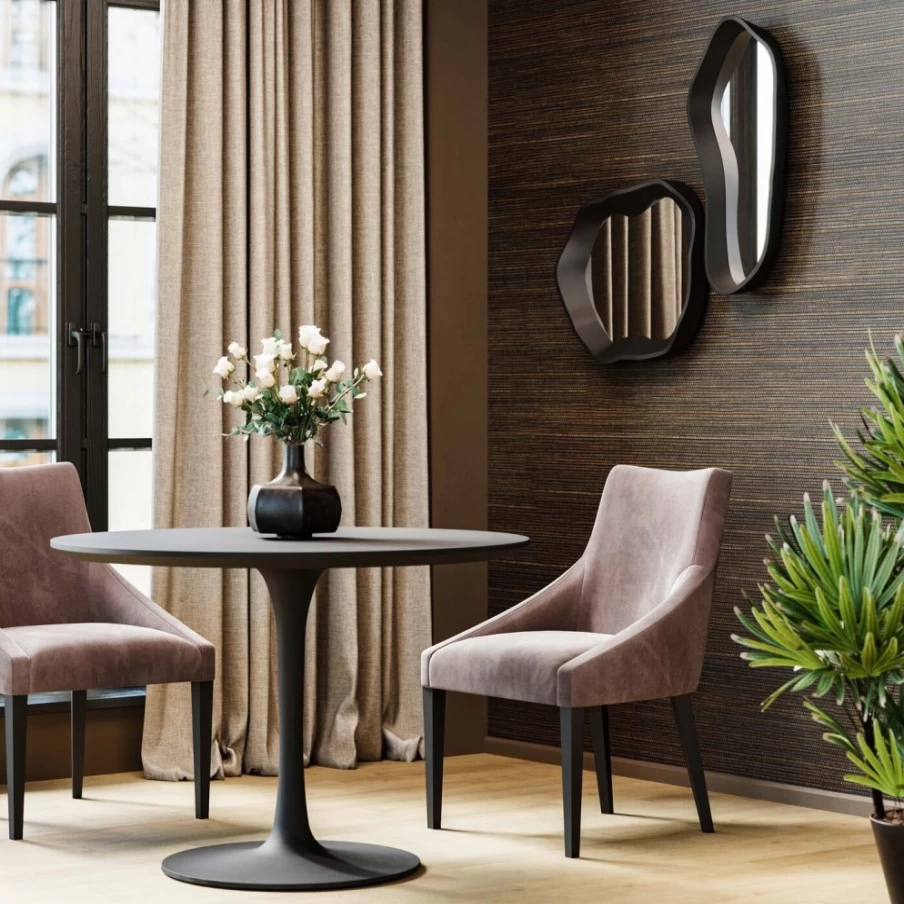 "KARE Design Velvet Grey Modern Black Chair – Stylish Comfort for Your Home"