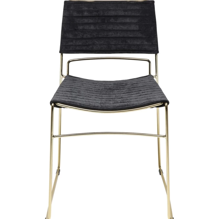 "KARE Design Hugo Modern Chair in Black and Gold - Stylish Luxury Seating"