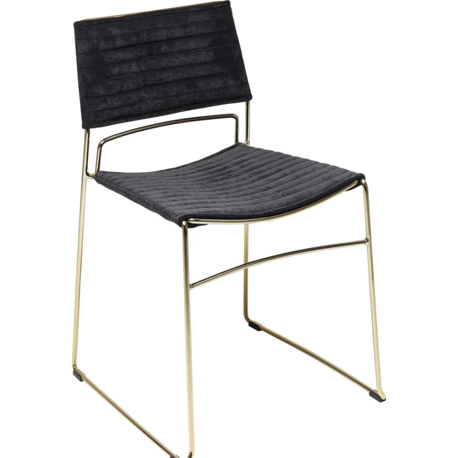"KARE Design Hugo Modern Chair in Black and Gold - Stylish Luxury Seating"