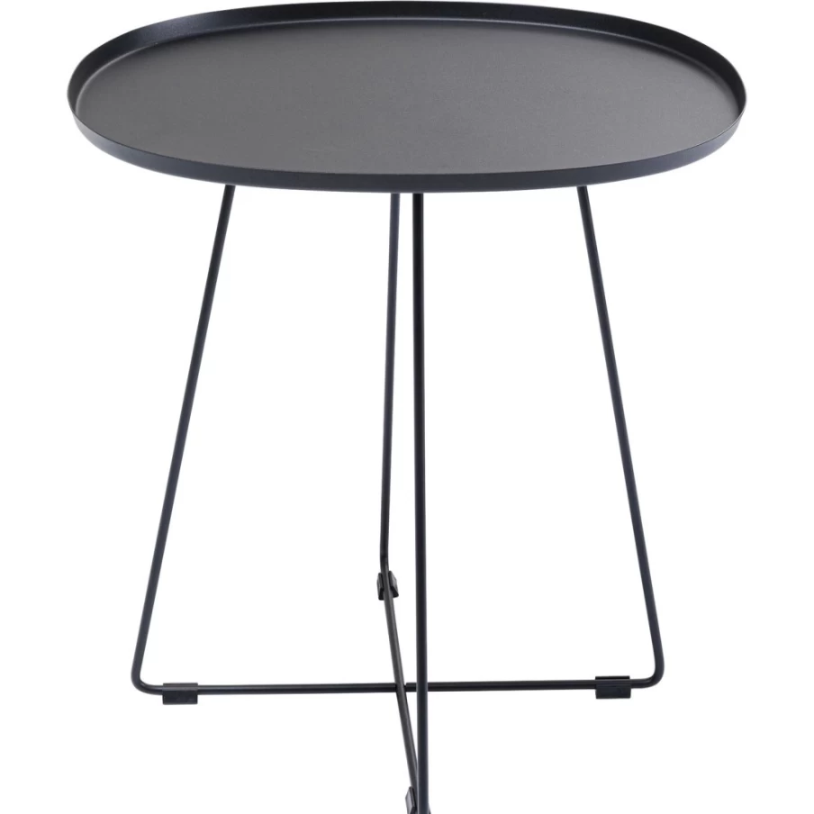Modern Side Table "Turin" in Black by KARE Design - Stylish Living Room Accent Table