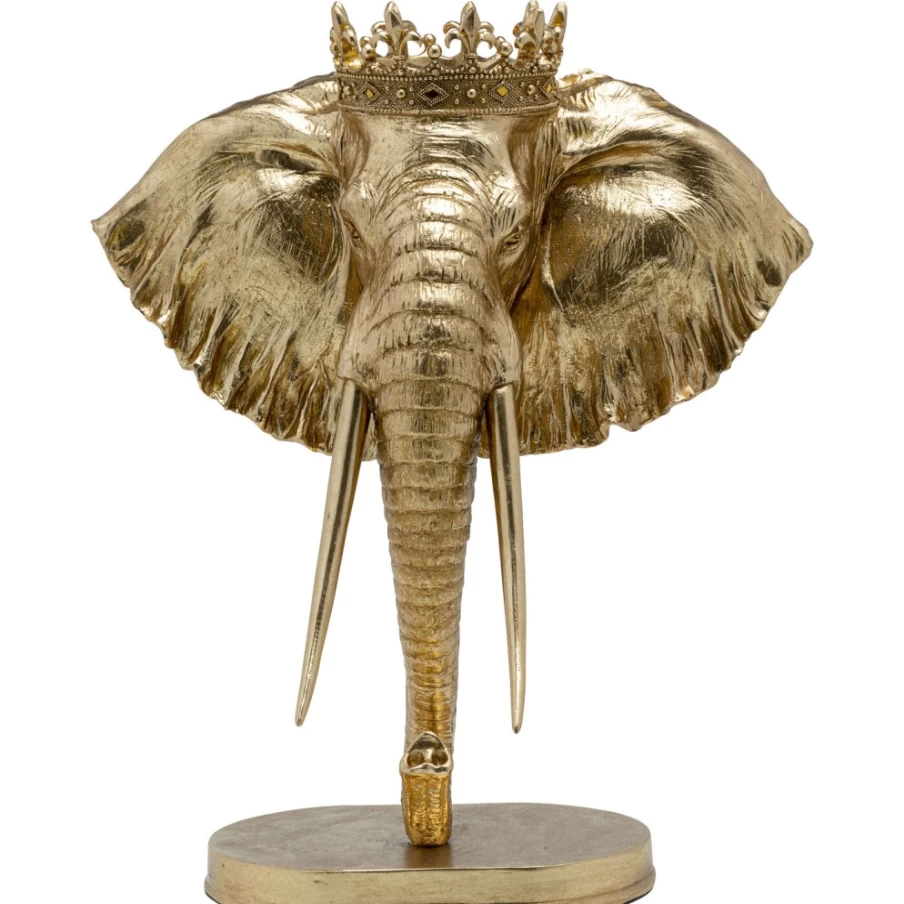 KARE Design Royal Gold Elephant Decoration - 57cm Elegant Home Decor Statue