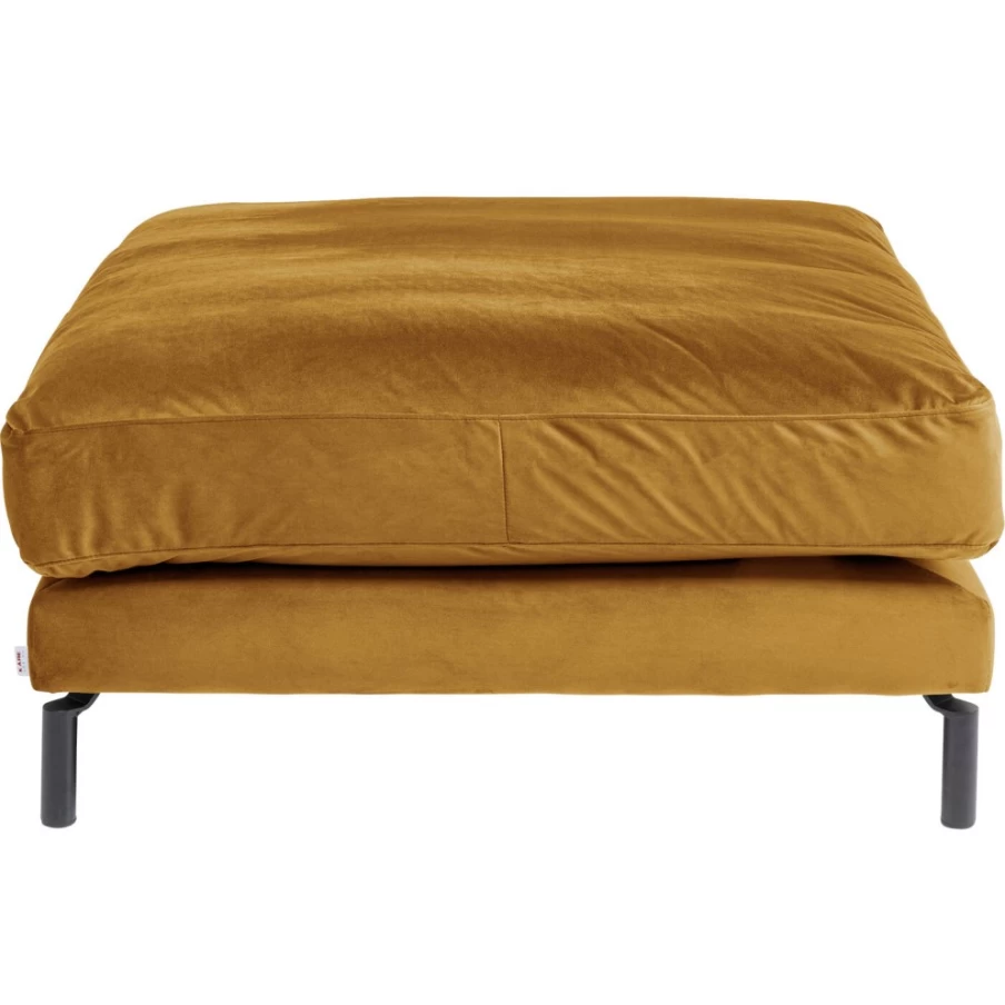 KARE Design Amber Stool - Modern Bar Stool with Wooden Legs & Upholstered Seat