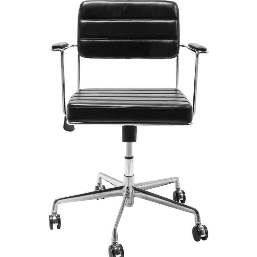 "KARE Design Dottore Modern Office Chair in Black - Ergonomic Executive Desk Chair"