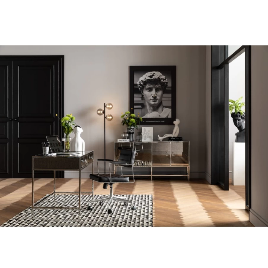 "KARE Design Dottore Modern Office Chair in Black - Ergonomic Executive Desk Chair"