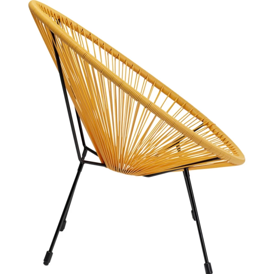 "KARE Design Acapulco Yellow Armchair - Modern Lounge Chair for Indoor & Outdoor Use"