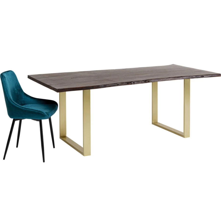 KARE Design Modern Dark Brass Dining Table - 180x90cm Harmony Collection
