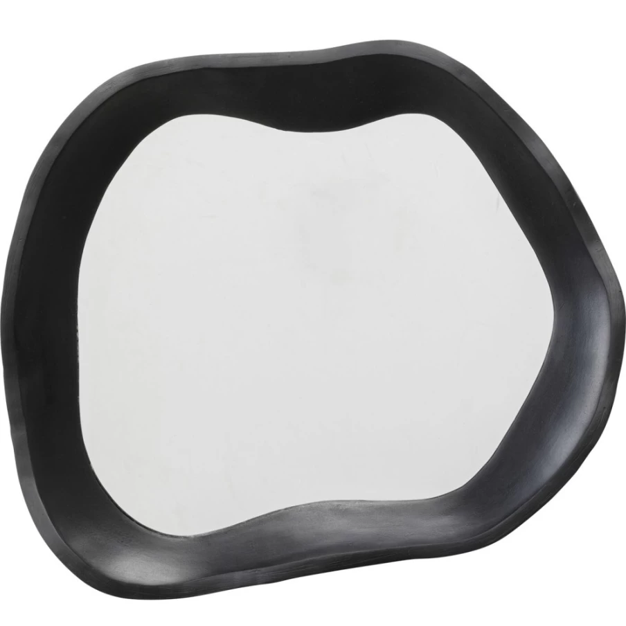 KARE Design Modern Black Wall Mirror 40x34 cm - Dynamic Stylish Decor for Home & Office