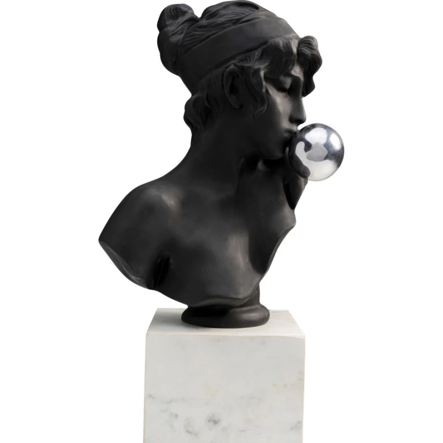 "KARE Design Modern Sculpture: Deco Object Busto Kissing Girl Statue 58cm Home Decor"