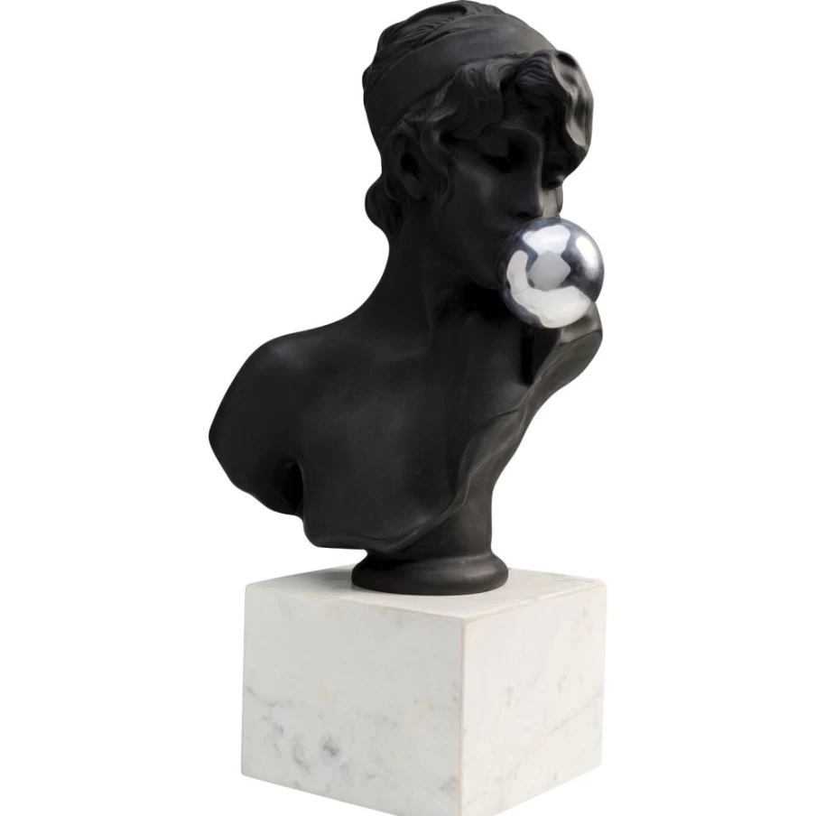 "KARE Design Modern Sculpture: Deco Object Busto Kissing Girl Statue 58cm Home Decor"