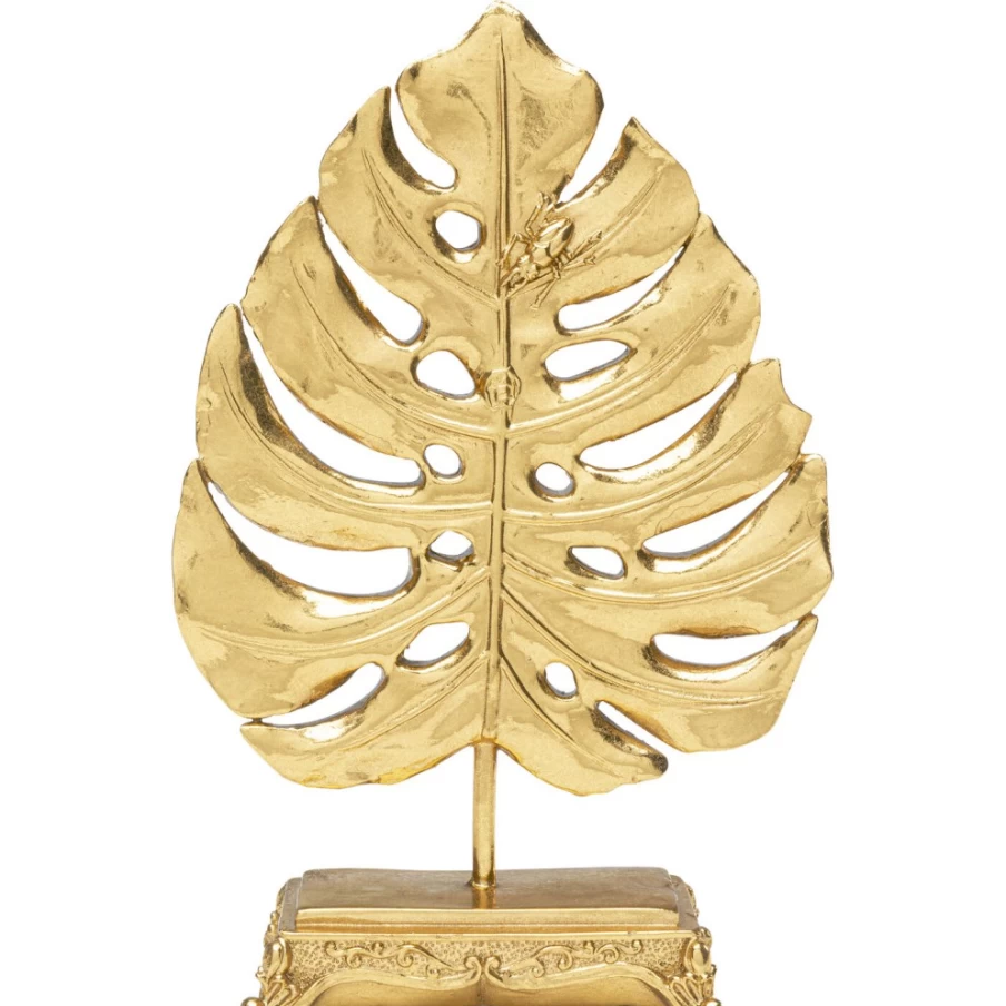 KARE Design Gold Monstera Leaf Decorative Object 26cm Home Decor