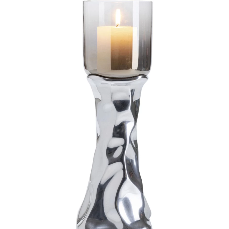 KARE Design Modern Jade & Silver Candle Holder - 38cm Elegant Home Decor