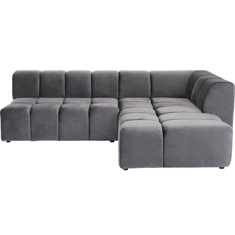 "KARE Design Belami Velvet Grey Right Corner Sofa – Modern Luxury Living Room Furniture"