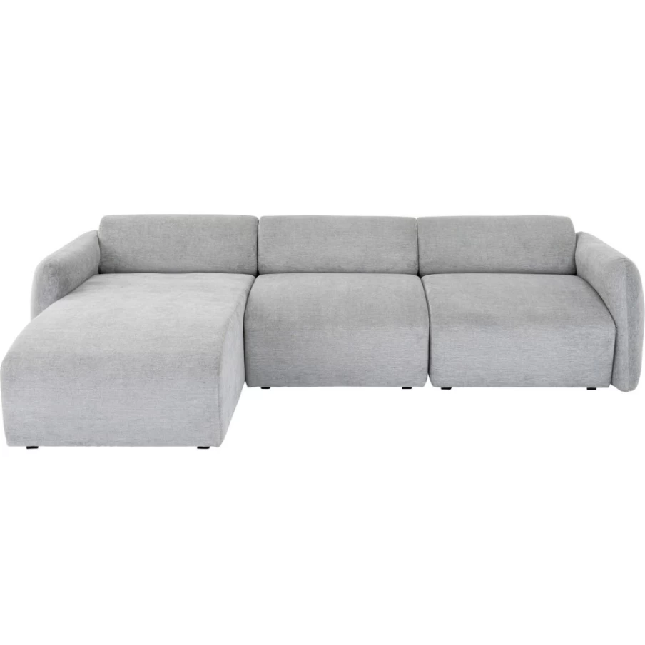 KARE Design Lucca Left-Facing Corner Sofa 255cm in Grey – Modern Modular Sectional Couch