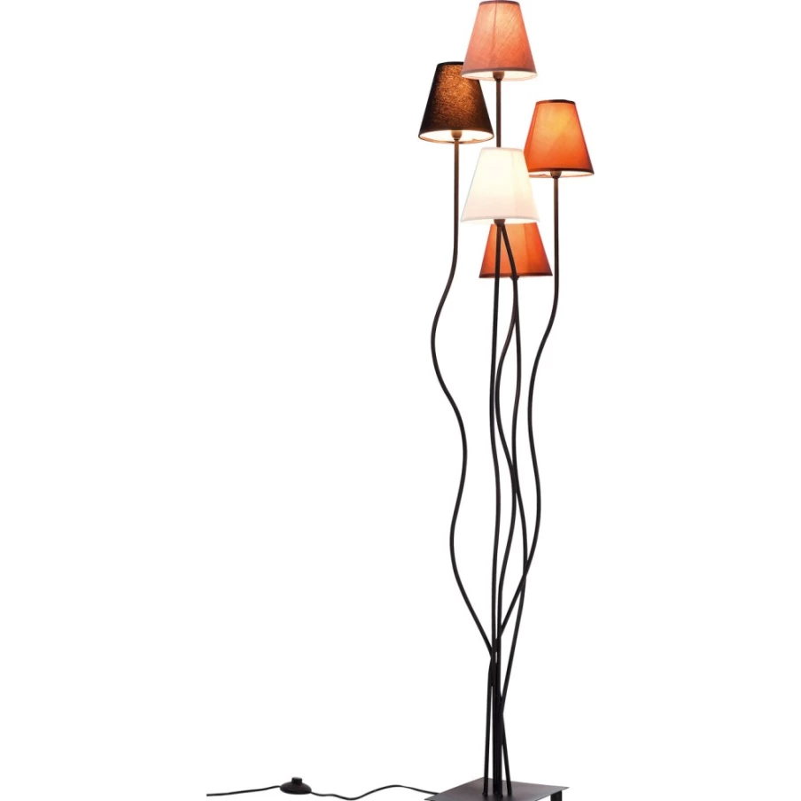 KARE Design Modern Flexible Floor Lamp in Mocca Cinque - Adjustable Standing Light for Living Room & Bedroom