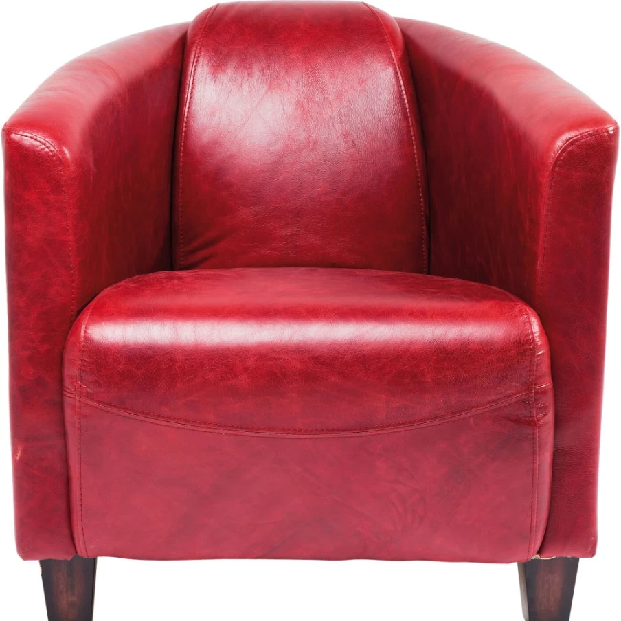 "KARE Design Modern Armchair for Lounge - Premium Red Cigar Chair"
