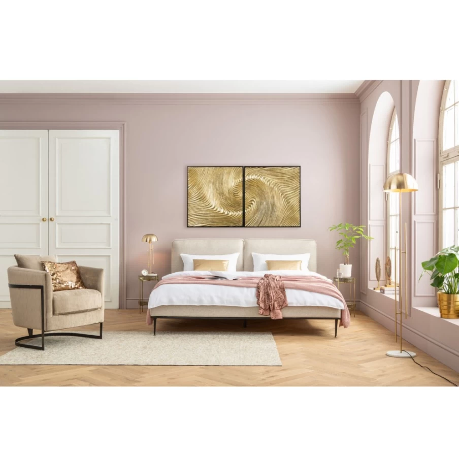 KARE Design Modern Gold Wave Wall Art Picture Set of 2