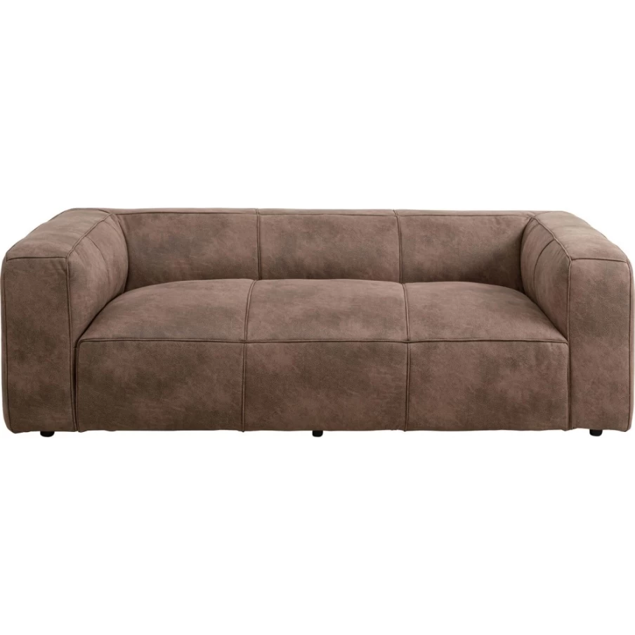 "KARE Design Cubetto 3-Seater Taupe Sofa 220cm Modern Luxury Living Room Furniture"