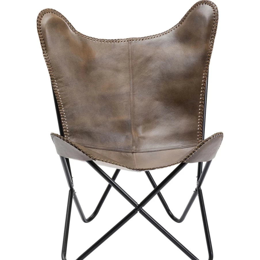 "KARE Design California Dark Brown Leather Armchair – Premium Lounge Chair"