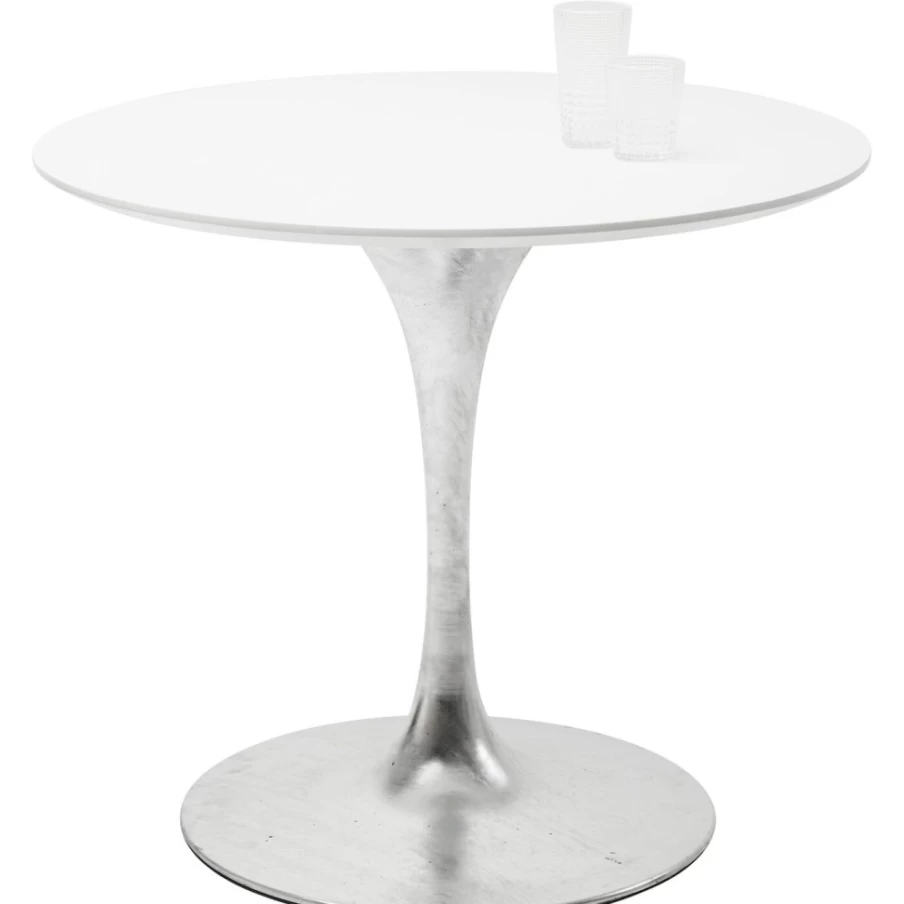 "KARE Design Modern White Zinc Table Invitation Set - 90cm Elegant Dining Decor"