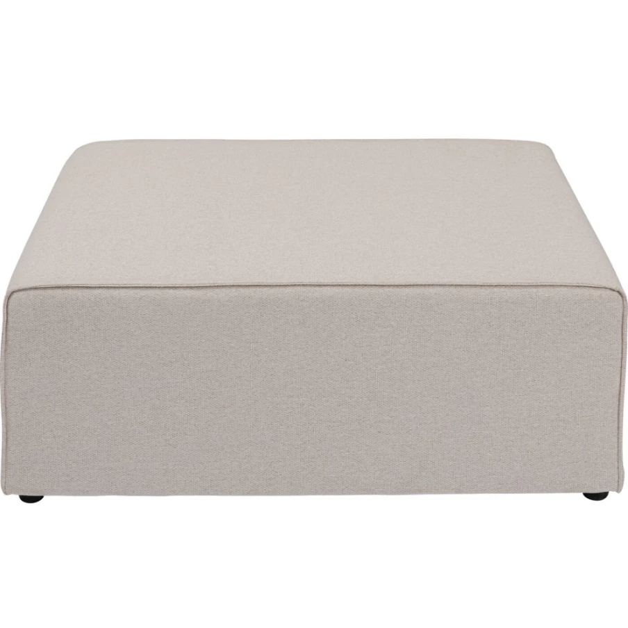 KARE Design Infinity Pouff Cream Ottoman 68x100cm Modern Footstool Lounge Element