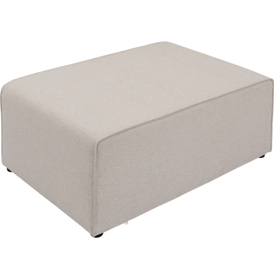 KARE Design Infinity Pouff Cream Ottoman 68x100cm Modern Footstool Lounge Element