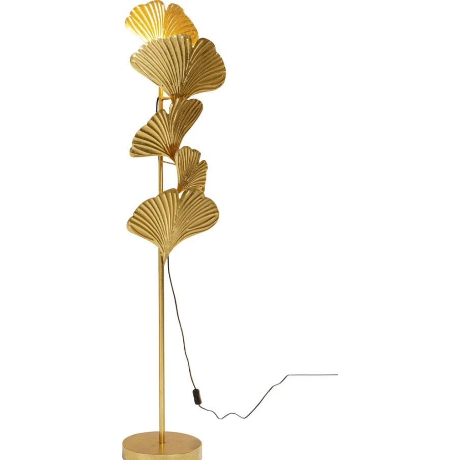 KARE Design Yuva 160cm Gold Floor Lamp - Modern Tall Standing Light for Living Room