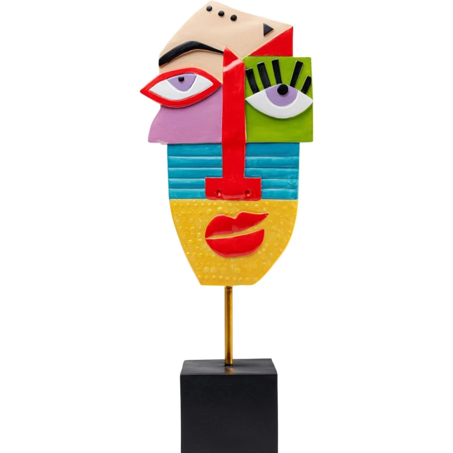 "KARE Design Modern Abstract Face Wall Art Deco Object – 52cm Multicolor Home Decor"